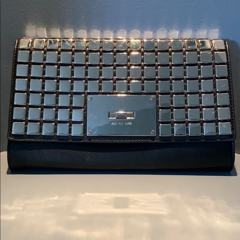 Michael Kors Black and Silver Clutch